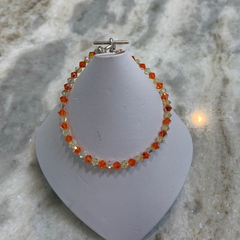 Swarovski Orange and Yellow Bracelet